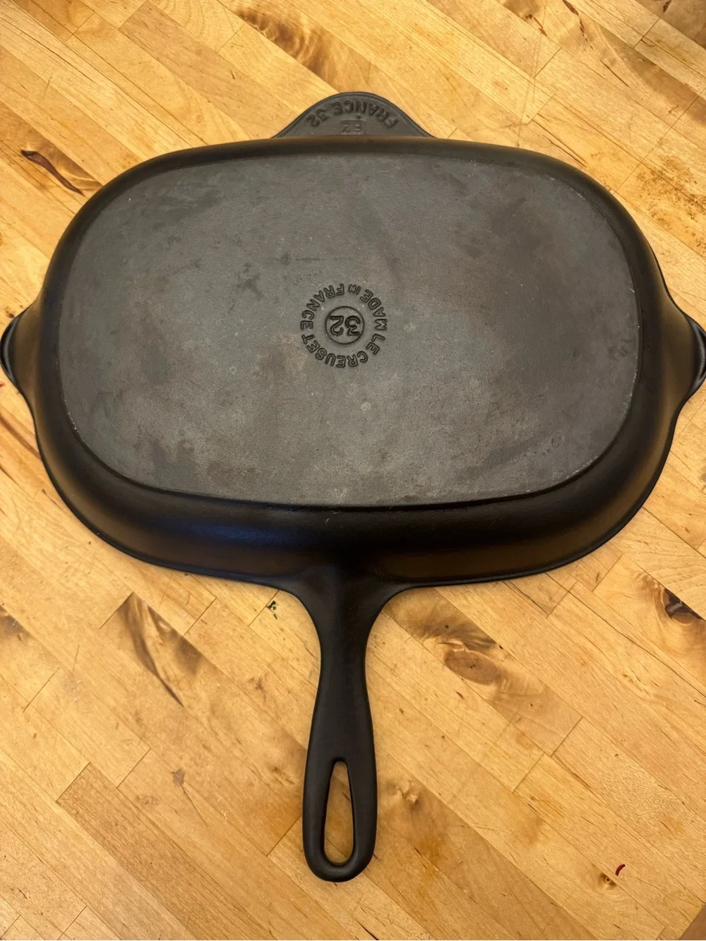Le Creuset Oval Cast Iron Grill Pan Skillet French Made Number 32 France